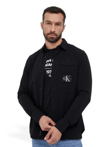 Сорочка CALVIN KLEIN Textured Shirt чорний | J30J323516
