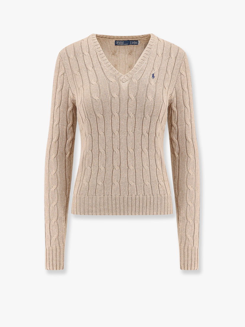 Cветр Polo by Ralph Lauren Cable Knit V-Neck Sweater бежевий | 211945652003