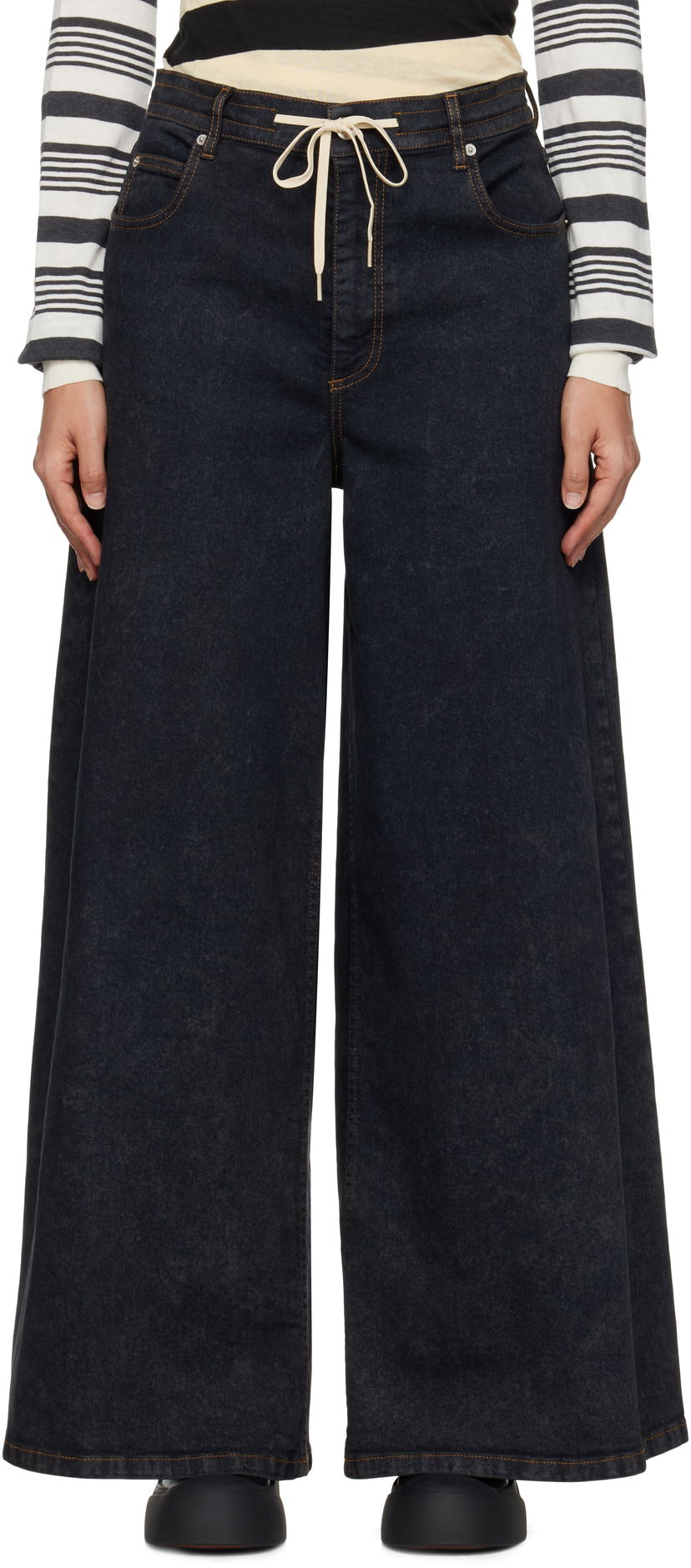 Джинси Marni Wide Leg Jeans чорний | PAJD0519A0 USCW94