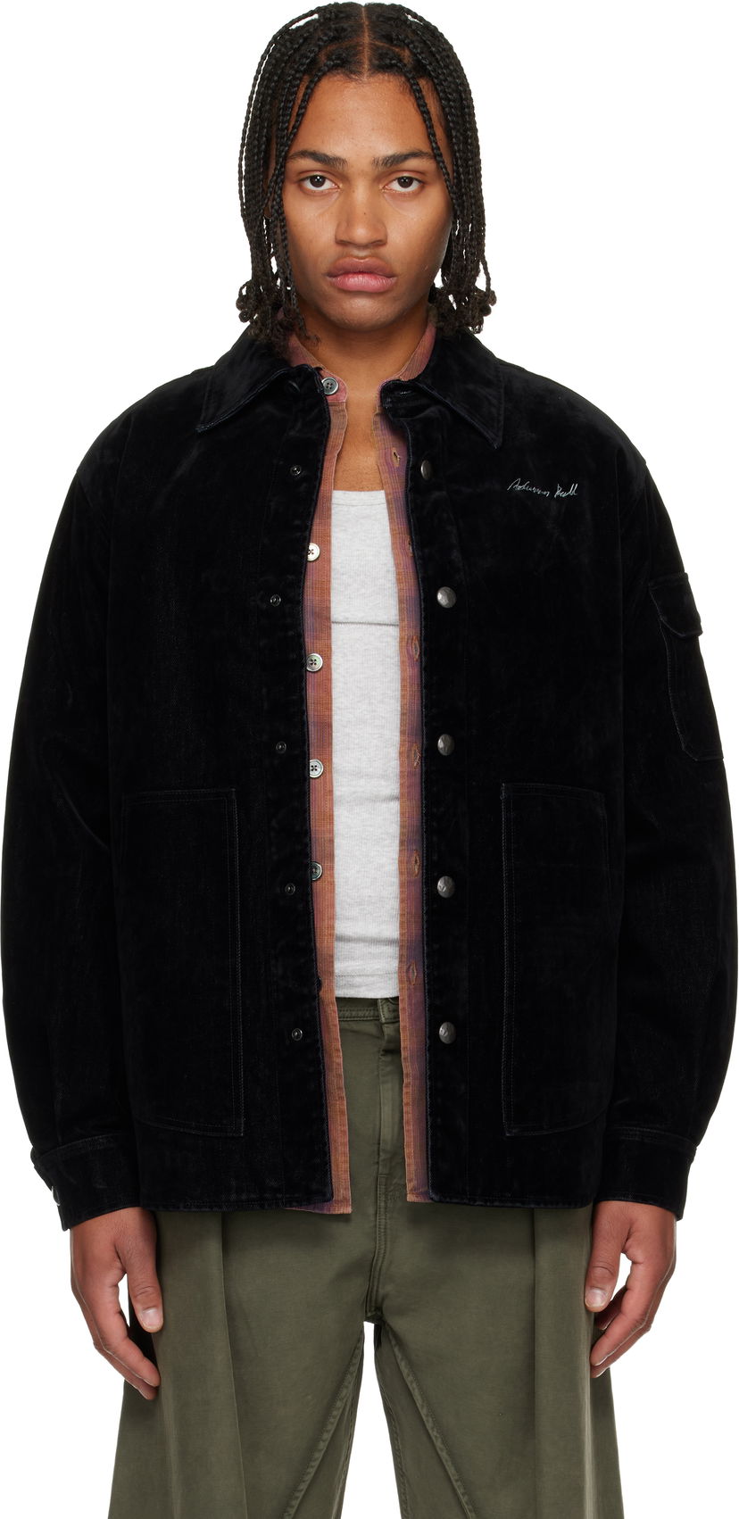 Сорочка Andersson Bell Andersson Bell Padded Velvet Denim Shirt чорний | atb1374m