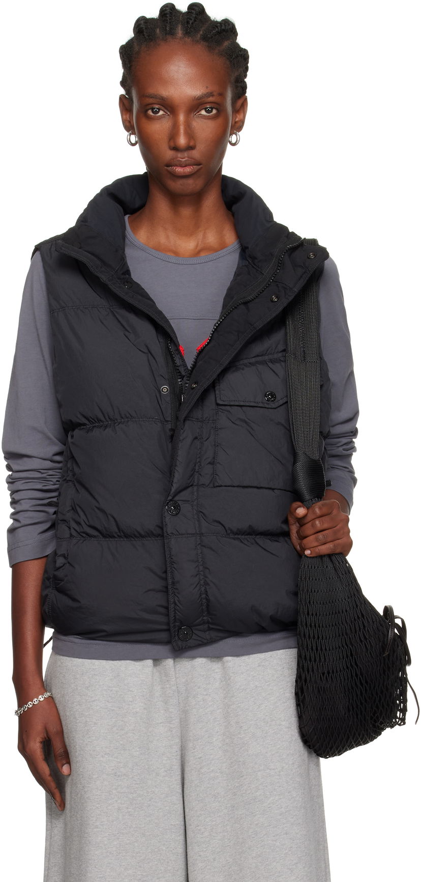 Жилет Stone Island Recycled Nylon Down Vest чорний | K2-S15-G1000-03-S0A23