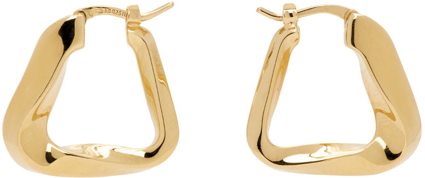 Сережки Bottega Veneta Essentials Hoop Earrings бежевий | 775179 VAHU0