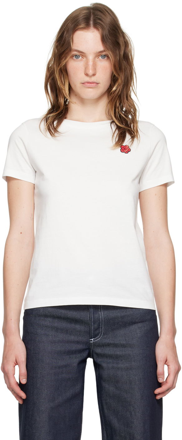 Футболка KENZO White Paris Boke Flower T-Shirt білий | FE62TS1414SO