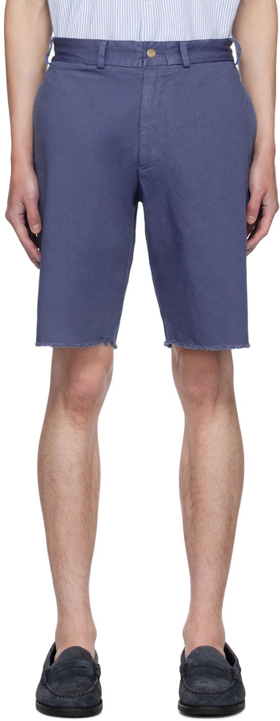 Шорти BEAMS Beams Plus Plain Front Shorts Синій | 3825-0070-791
