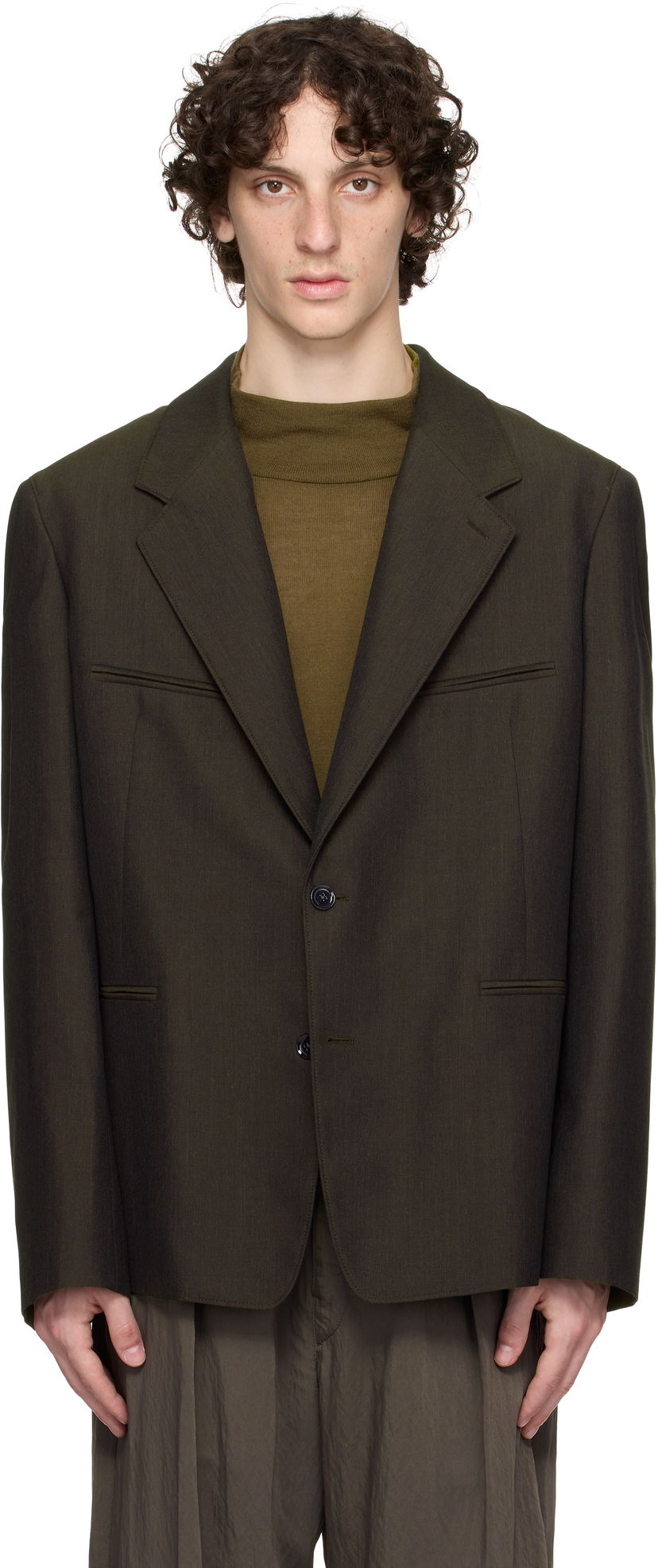 Куртка LEMAIRE Lemaire Tailored SB Blazer Зелений | JA1075 LF414