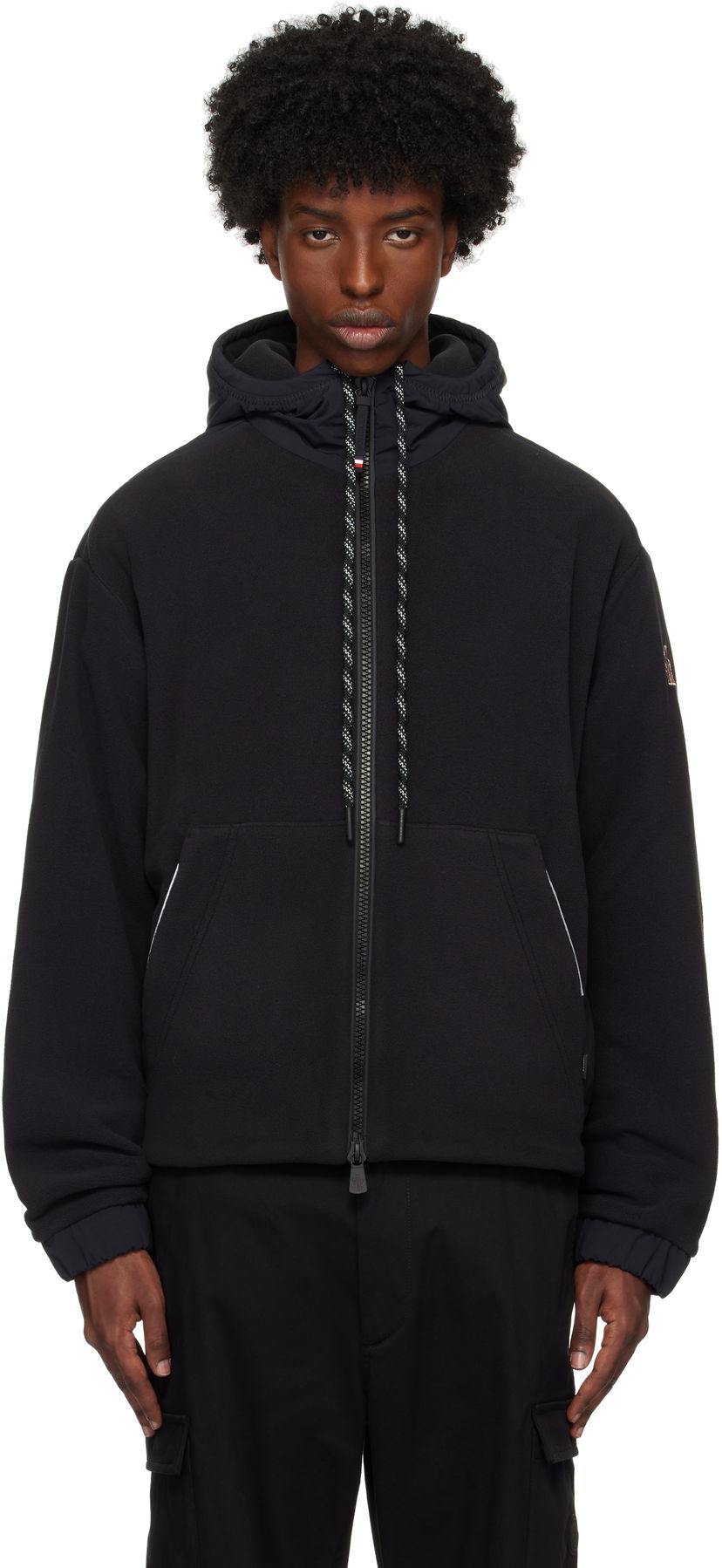 Куртка бомбер Moncler Fleece Jacket чорний | J20978G0000189AK8