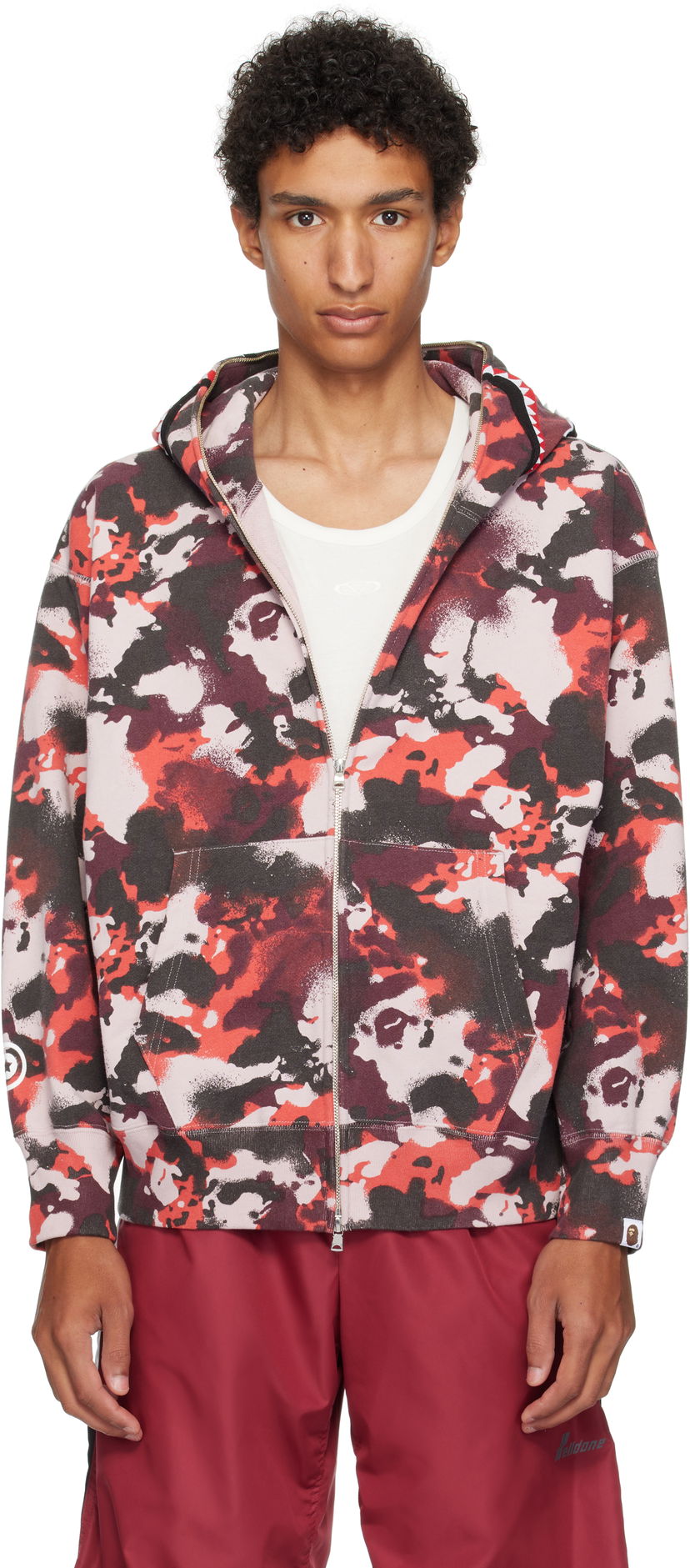 Світшоти BAPE A Bathing Ape Map Camo Shark Full Zip Hoodie Різнокольоровий | 001ZPL301001M