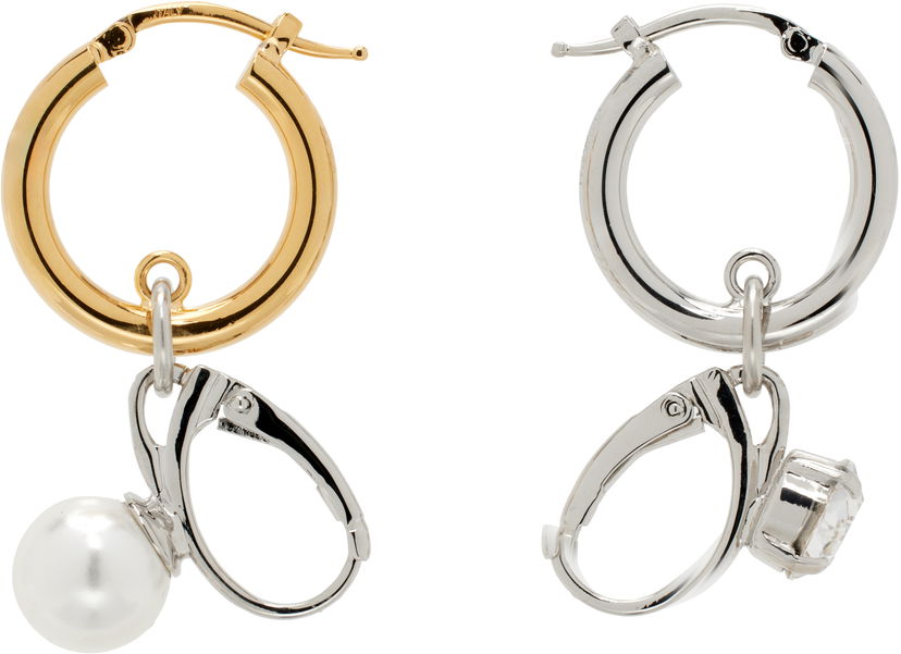Сережки Maison Margiela MM6 Maison Margiela Hoop Earrings with Charms Різнокольоровий | SM7VG0083 P7352