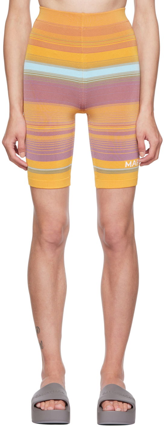 Шорти Marc Jacobs Marc Jacobs 'The Sport' Striped Bike Shorts Помаранчевий | N426J02PF22