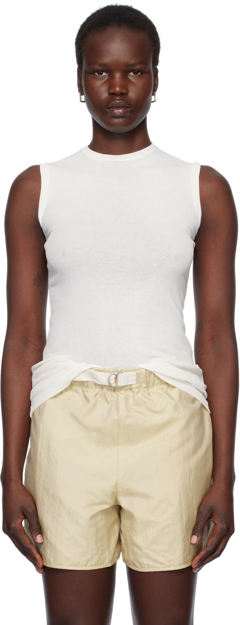 Безрукавка Jil Sander Jil Sander 3 Layers Tank Top білий | J40FV0106_JTN356