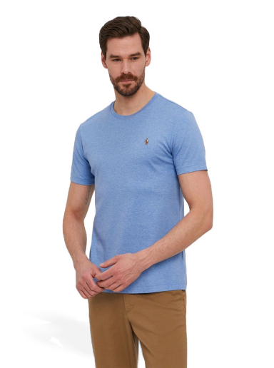 Футболка Polo by Ralph Lauren Cotton Custom Tee Soft Синій | 710740727024