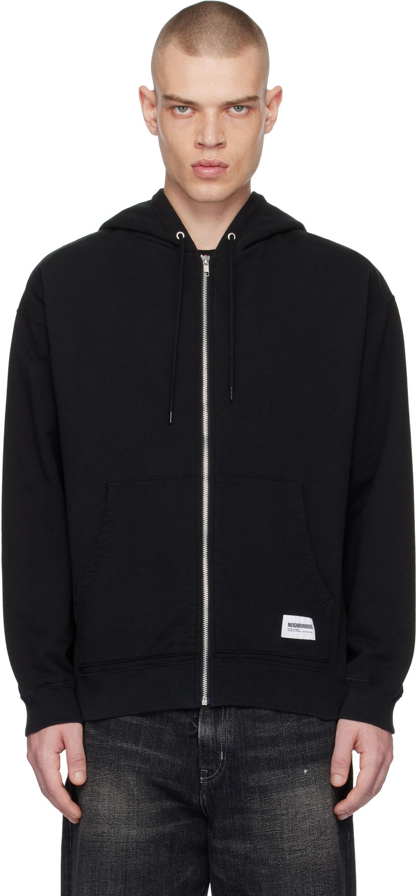 Світшоти Neighborhood Classic Sweat Zip Hoodie чорний | 242FPNH-CSM05