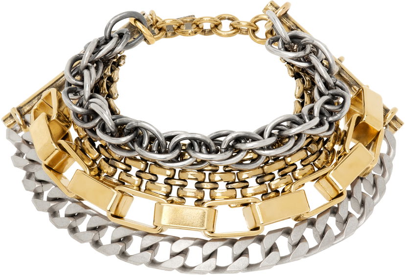 Браслет Maison Margiela MM6 Maison Margiela Mixed Chain Bracelet Металік | SM6UY0085 P7214