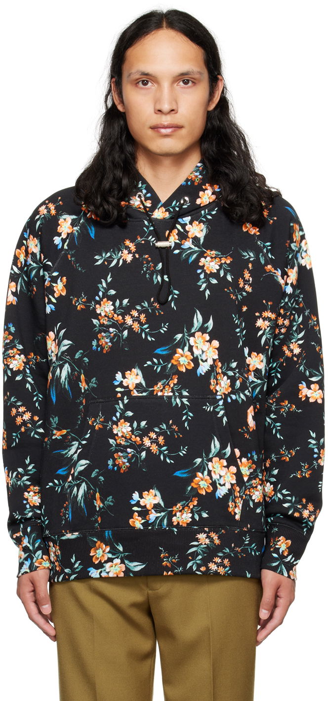 Світшоти Erdem Erdem Floral Print Christian Hoodie чорний | MF22_516MKFSW