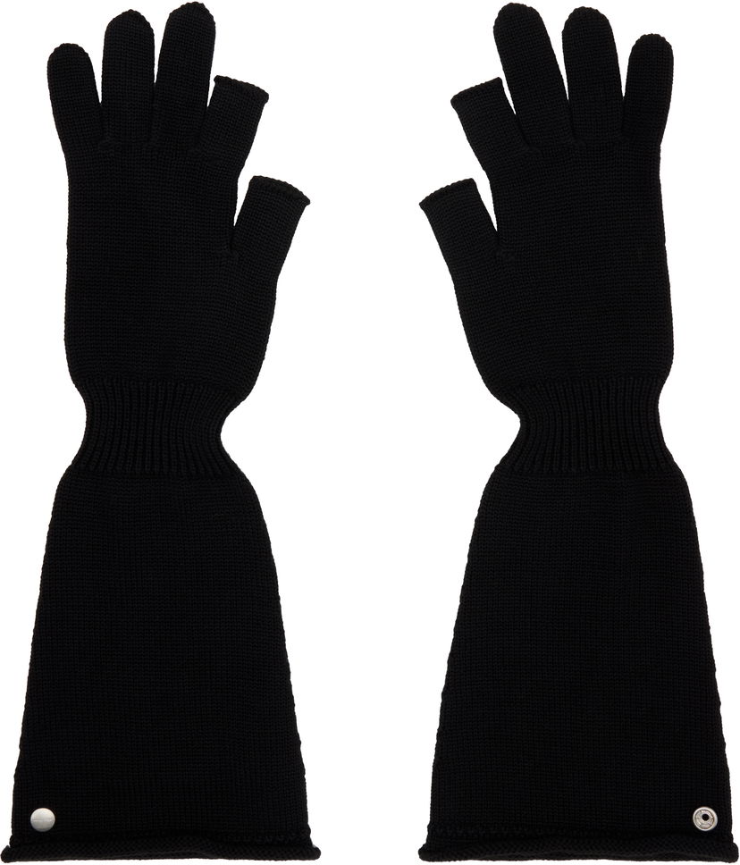 Рукавички Rick Owens Rick Owens Sphinx Long Fingerless Gloves чорний | RU02E1489 M