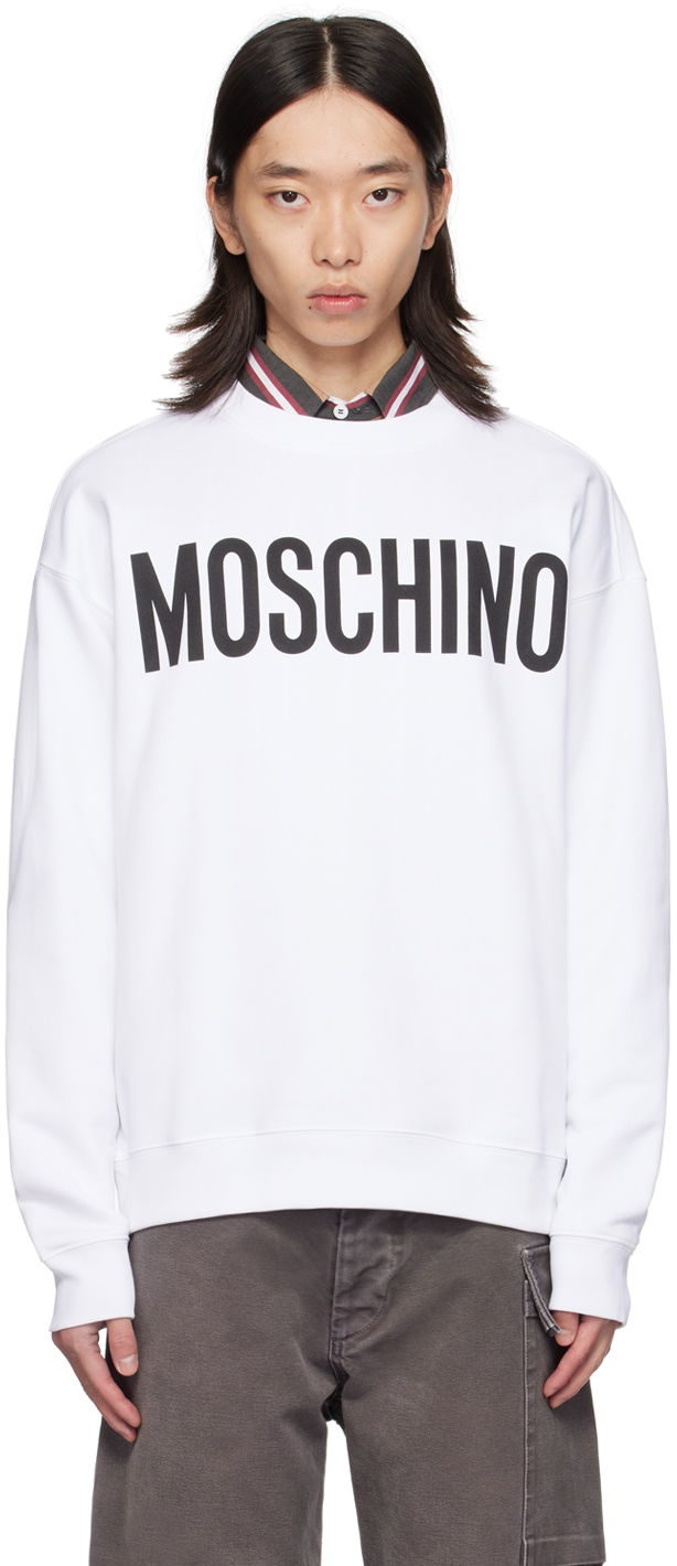 Світшоти Moschino Sweatshirt With Printed Logo білий | 242ZRA170170281001