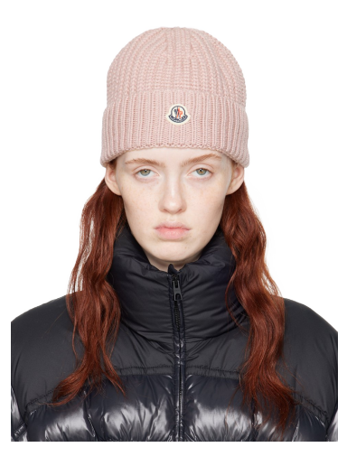 Шапка Moncler Patch Beanie Рожевий | I20933B00048M1131