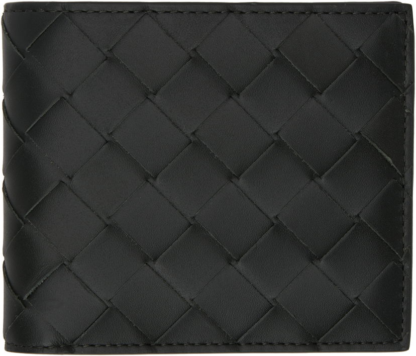 Гаманець Bottega Veneta Bi-Fold Leather Wallet чорний | 605721 VCPQG 3475