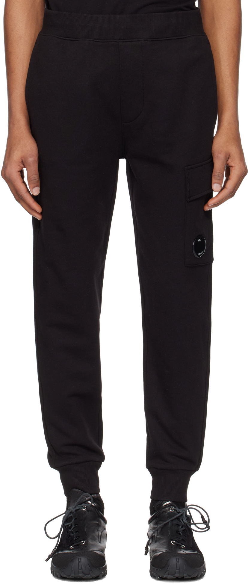 Спортивні штани C.P. Company C.P. Company Diagonal Raised Fleece Lens Sweatpants чорний | 18CMSP017A-005086W