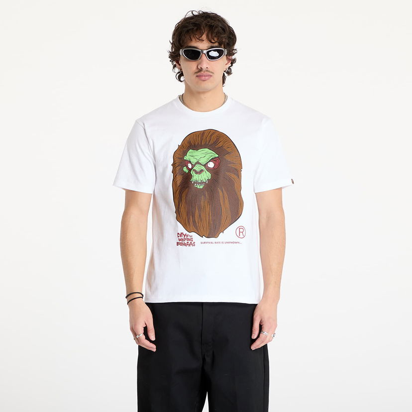Футболка BAPE Horror Mad Face Tee білий | 001TEK701018F WHT
