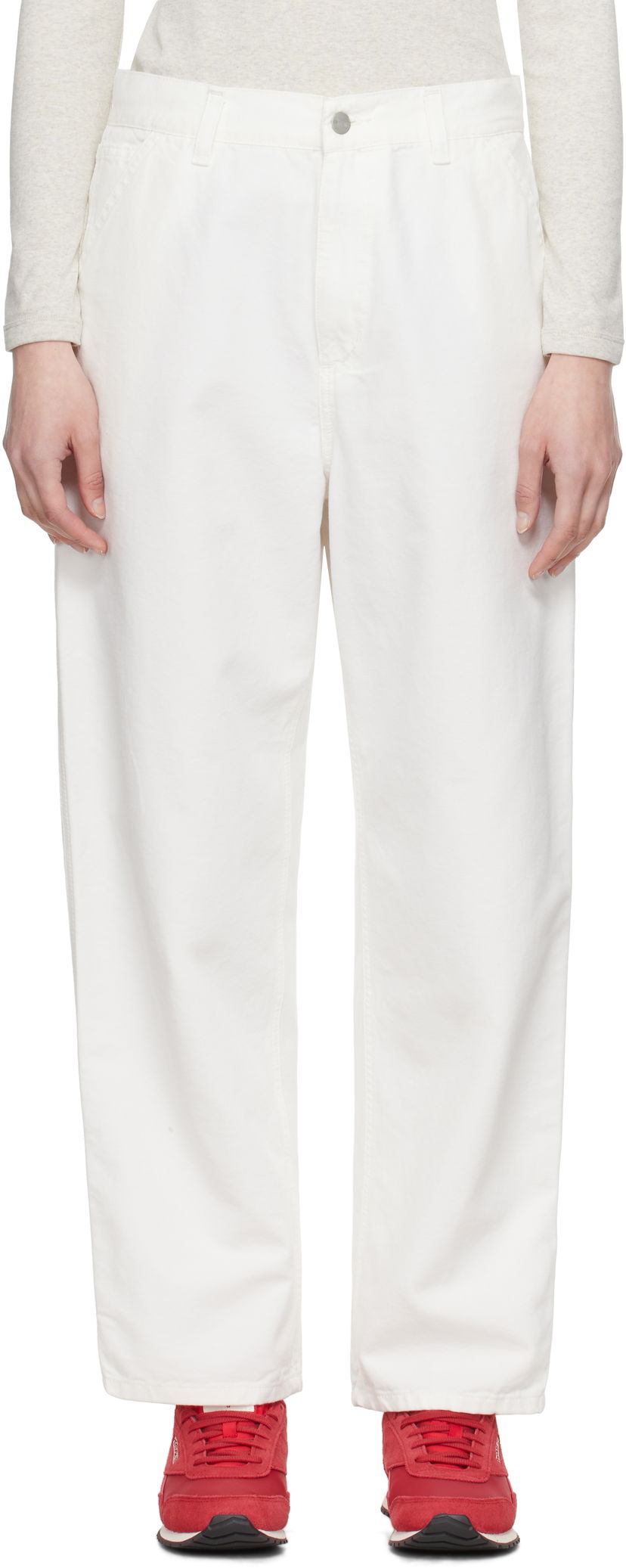 Штани Carhartt WIP Carhartt WIP Brandon Single Knee Trousers білий | I034880 D602
