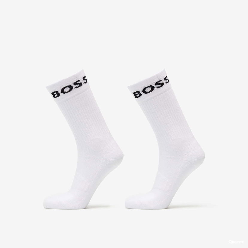 Шкарпетки BOSS Hugo 2-Pack of Quarter-Length Socks in Stretch Fabric White білий | 50469747-100