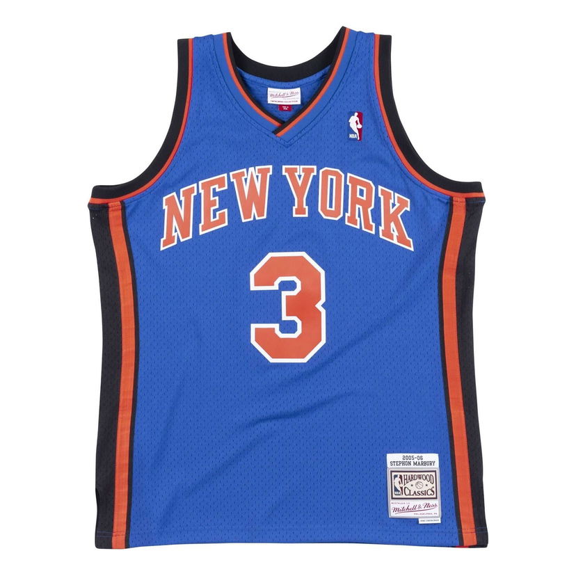 Джерсі Mitchell & Ness NBA New York Knicks 2005-06 Swingman Jersey 'Stephon Marbury 3' Синій | SMJYGS18443-NYKROYA05SMB