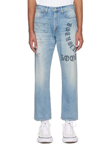 Джинси Neighborhood Faded Jeans Бірюзовий | 232YTNH-PTM06