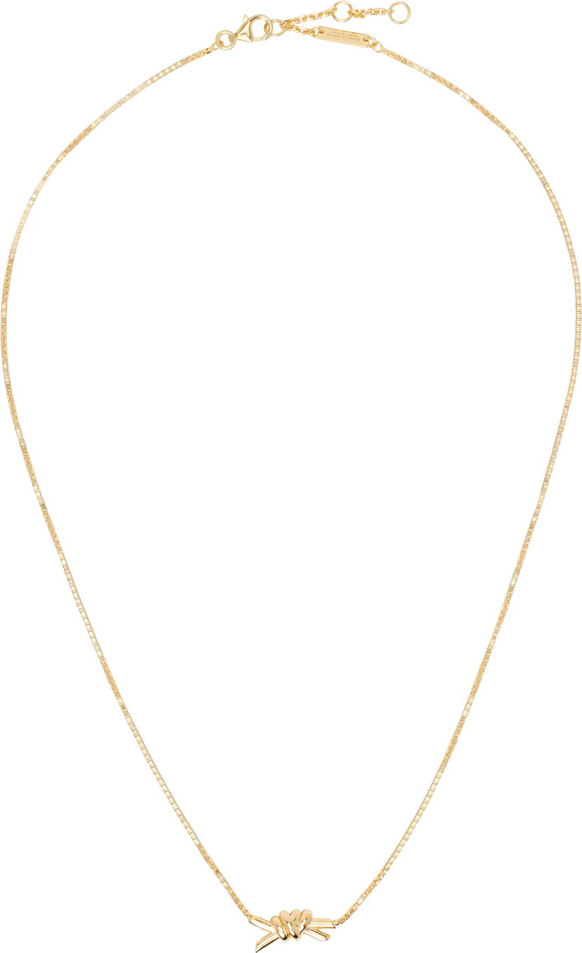 Кольє Bottega Veneta Knot Gold Necklace Металік | 815932 VAHU0