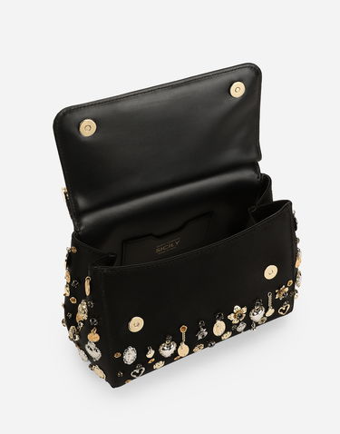 Сумочка Dolce & Gabbana Dolce & Gabbana Sicily Medium Handbag чорний | BB6003AV8878S574, 3
