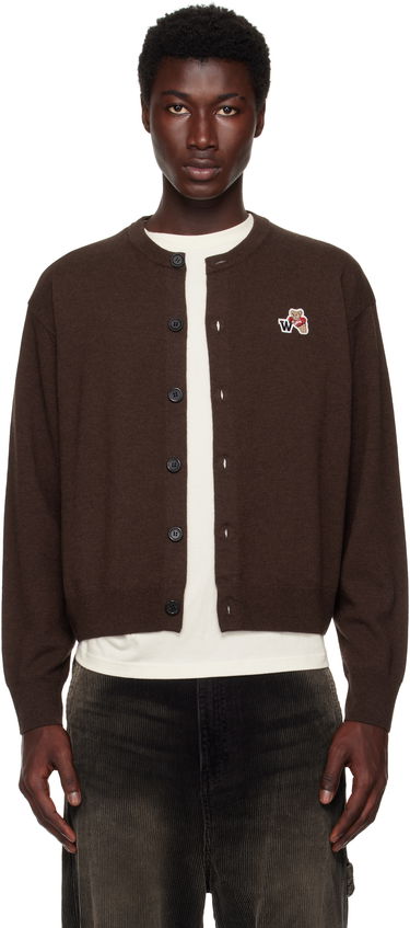 Cветр We11done We11done Single Patch Cardigan Коричневий | WD-KC2-25-611-U-BR, 0