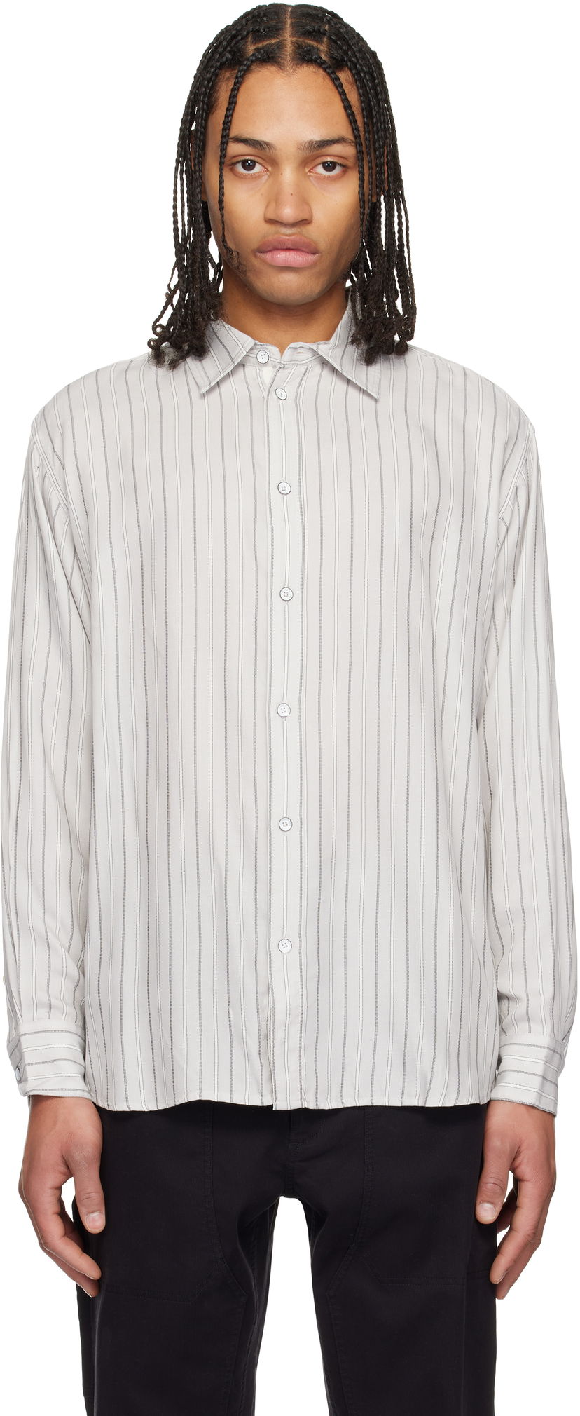 Сорочка rag & bone rag & bone Matthew Striped Shirt білий | MBW24HA006PKML