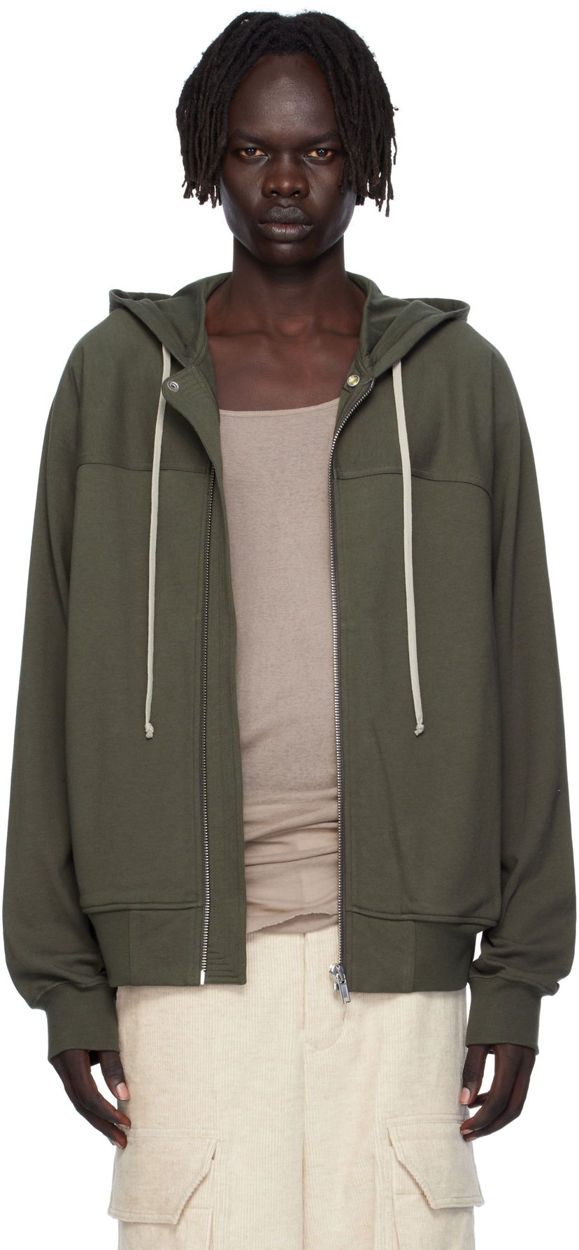 Світшоти Rick Owens Rick Owens Concordians Windbreaker Hoodie Зелений | RU02E1241 BA