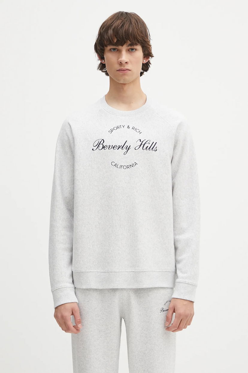 Світшоти Sporty & Rich Sporty & Rich Beverly Script Sweatshirt Сірий | ST082626257GY03