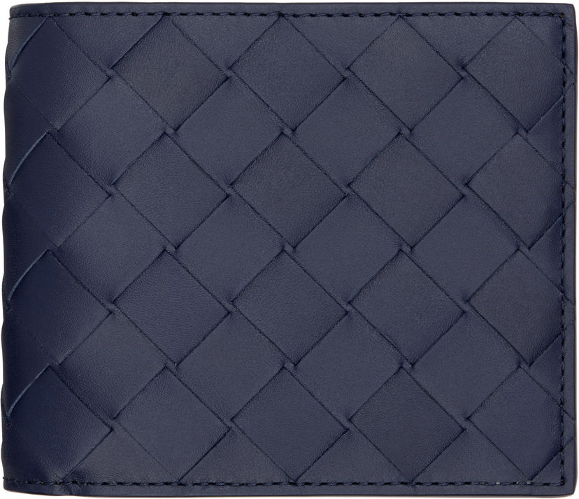 Гаманець Bottega Veneta Bottega Veneta Intrecciato Bi-Fold Wallet Синій | 743211VCPQ63258
