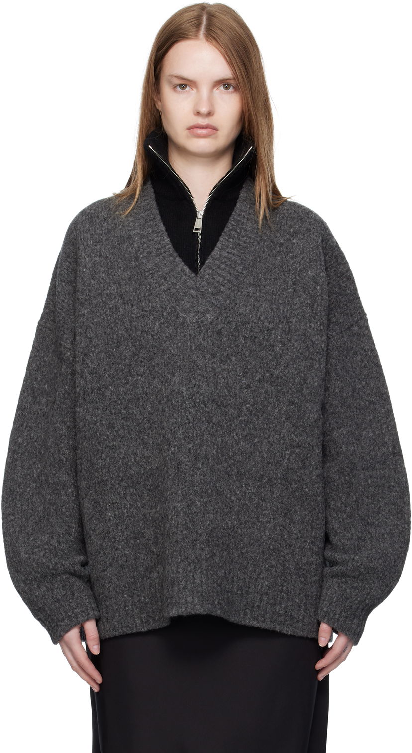 Cветр Nanushka Nanushka Kylen Half-Zip Sweater Сірий | NU25PFSW17197