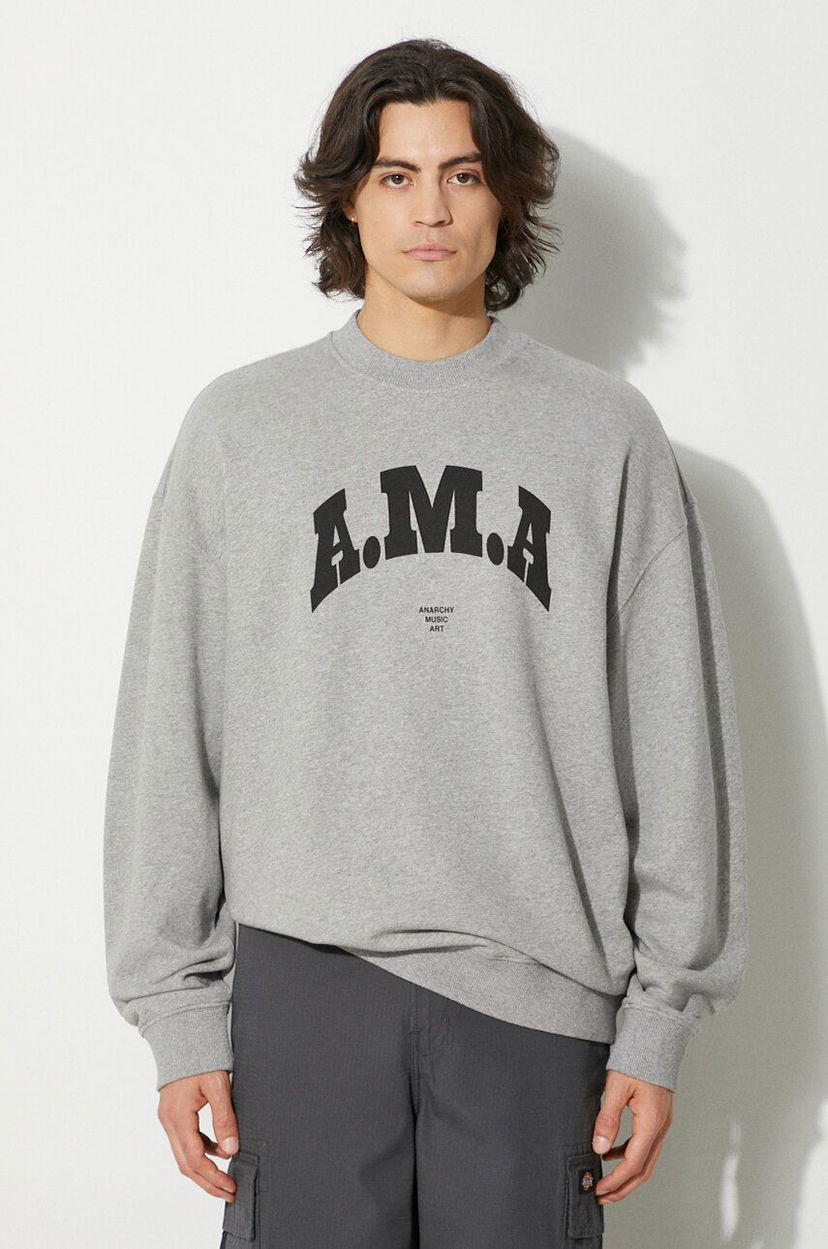 Світшоти Marcelo Burlon Ama Comfort Crewneck Sweatshirt Сірий | CMBA097F24FLE0030810