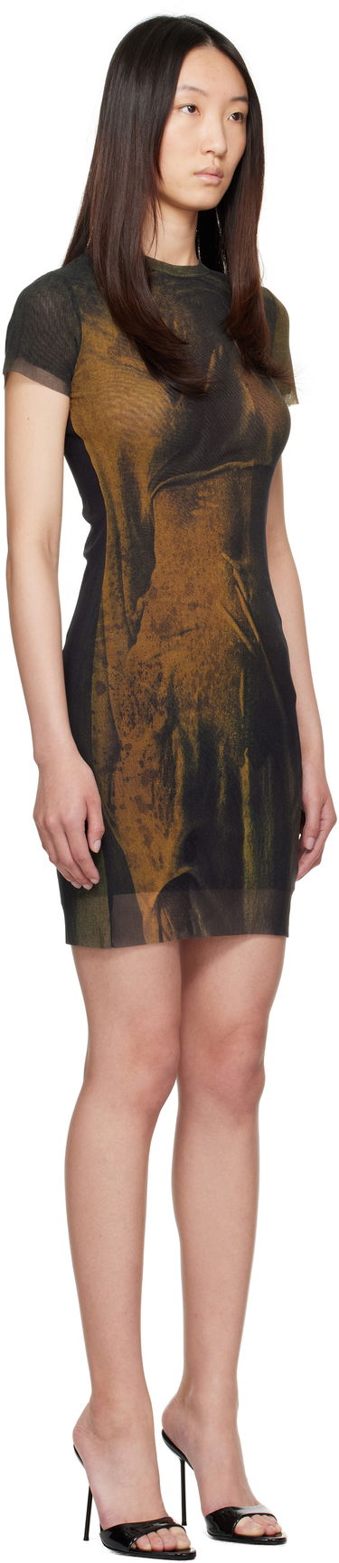 плаття Jean Paul Gaultier Jean Paul Gaultier Printed Minidress Коричневий | 25/03-W-DR044-M004P-4812, 1