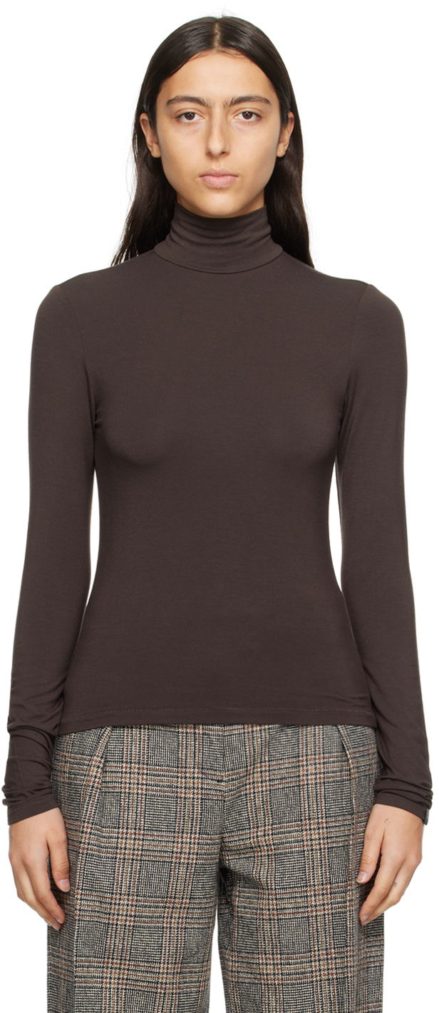 Cветр rag & bone Luca Turtleneck Top Коричневий | WAC23FT017FG17