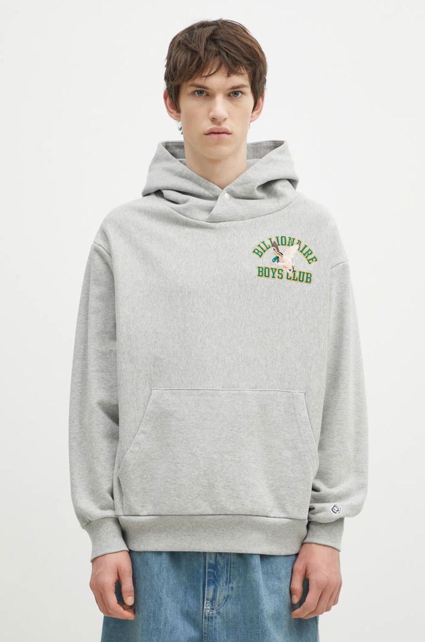 Світшоти BILLIONAIRE BOYS CLUB Duck Varsity Embroidered Popover Hoodie Сірий | B24451