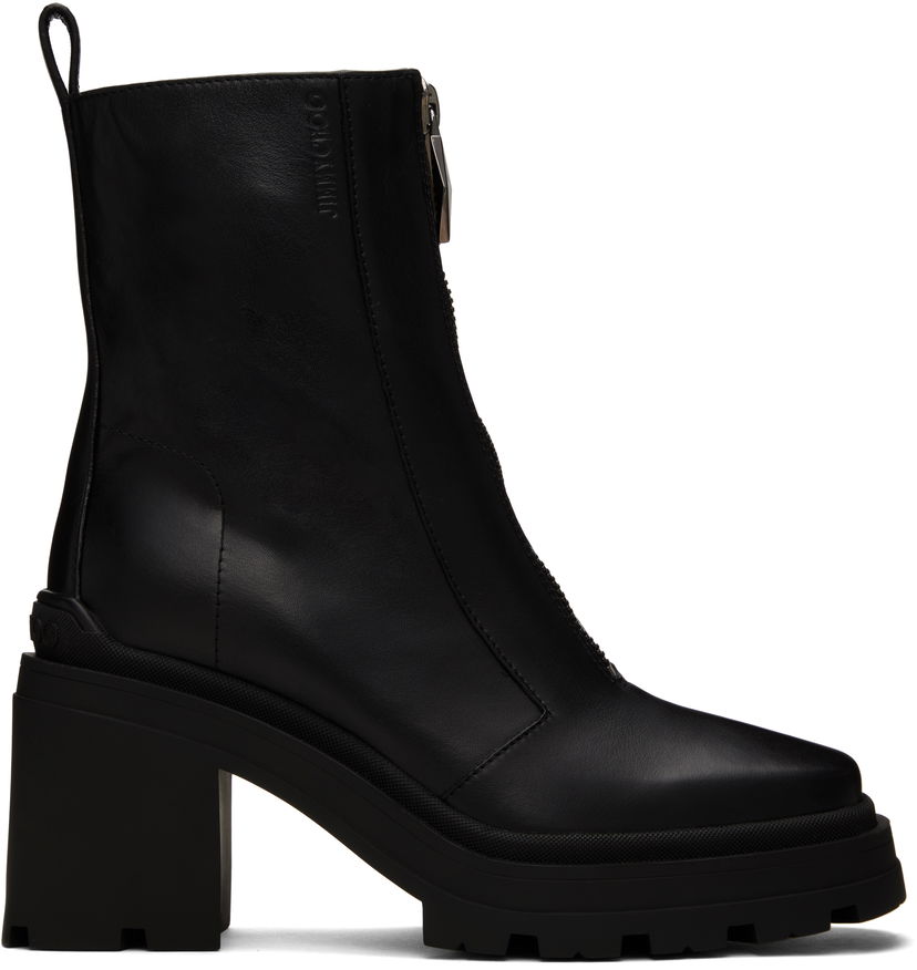 Догляд за взуттям Jimmy Choo Jimmy Choo Eugenie 80 Leather Boots чорний | EUGENIE 80 SQM