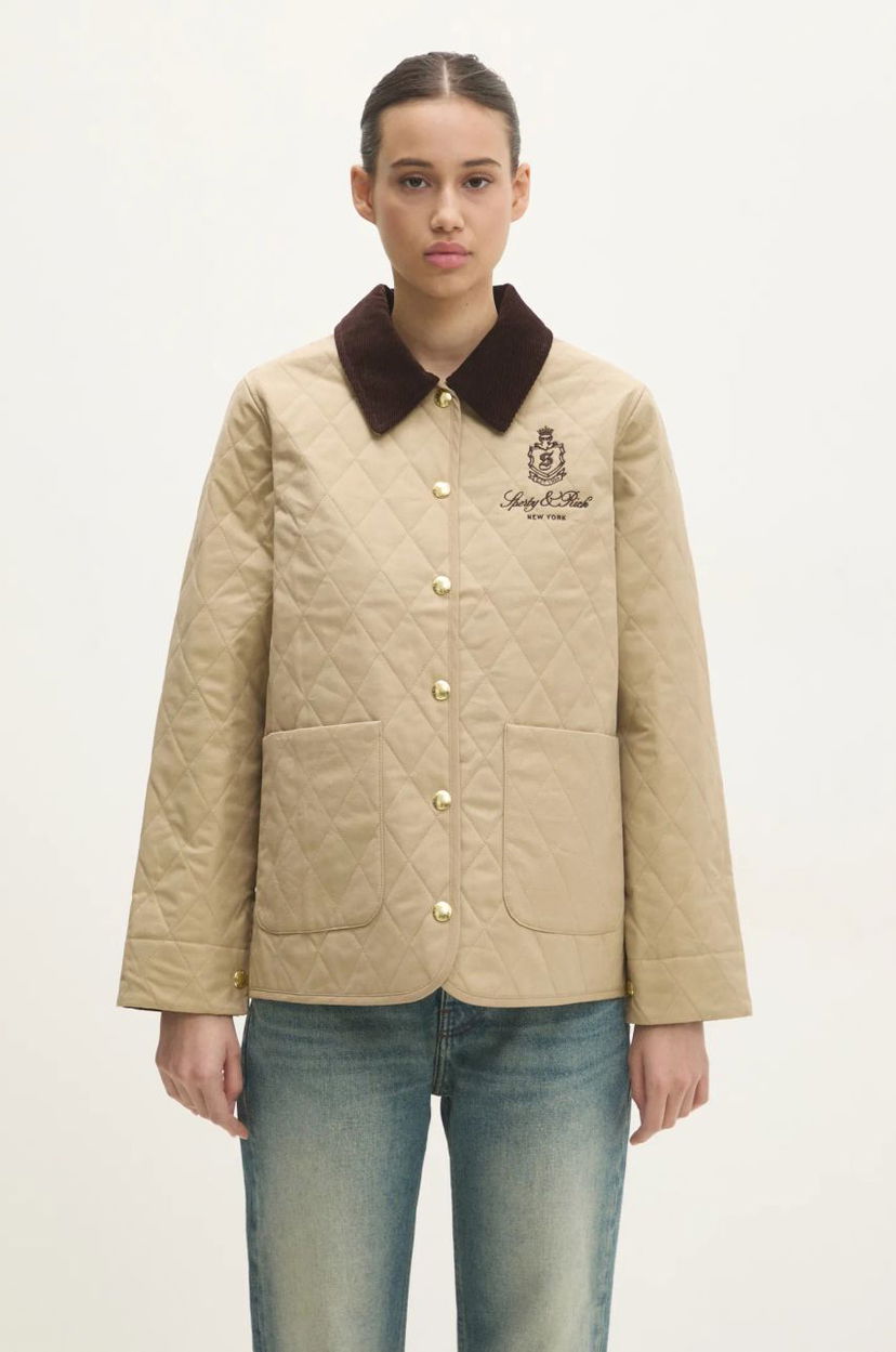 Куртка Sporty & Rich Sporty & Rich Vendome Quilted Jacket бежевий | OW008512205BE01