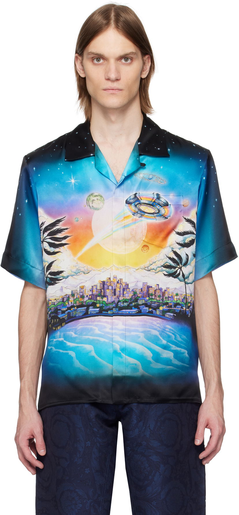 Сорочка Casablanca Casablanca 'La Prémonition' Print Silk Shirt Різнокольоровий | U-MS25-SH-003-04