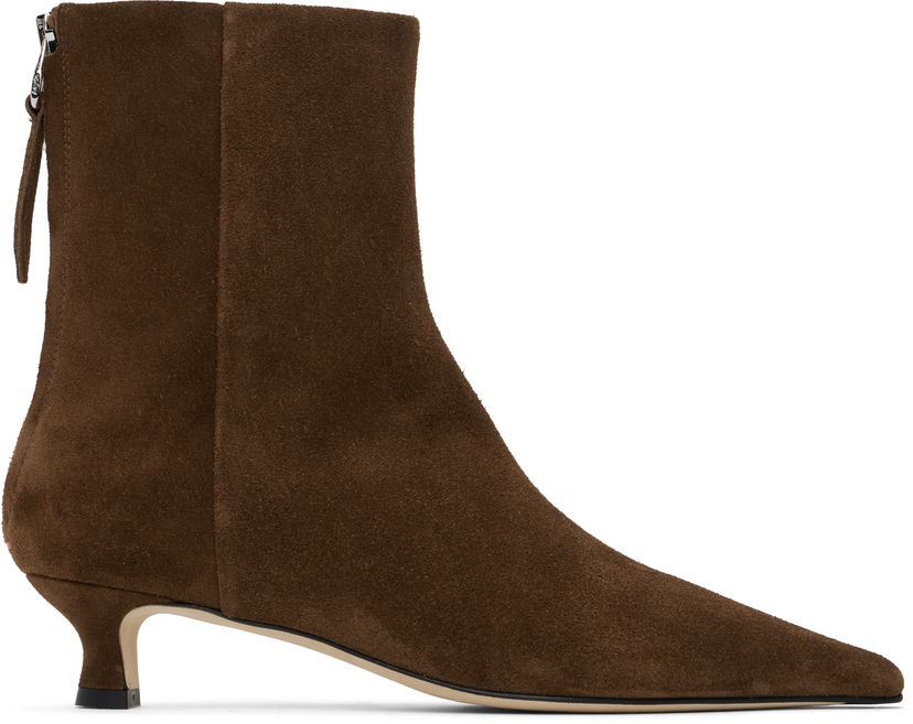 Одяг Aeyde Aeyde Zoe Suede Ankle Boots Коричневий | A11-AB-ZAZSS35KT-223-990-022