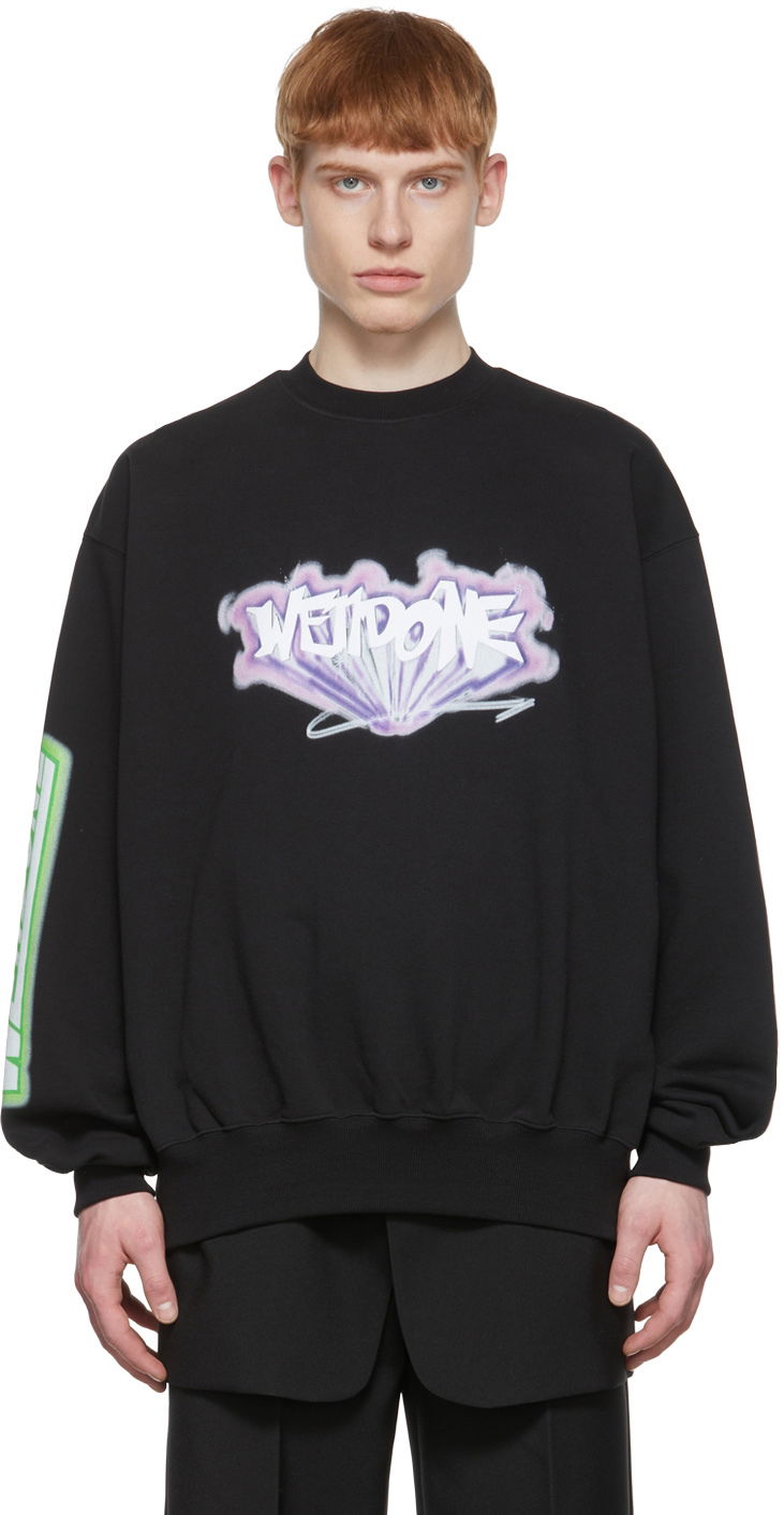 Світшоти We11done Sweatshirt чорний | WD-TS1-22-684-U-BK