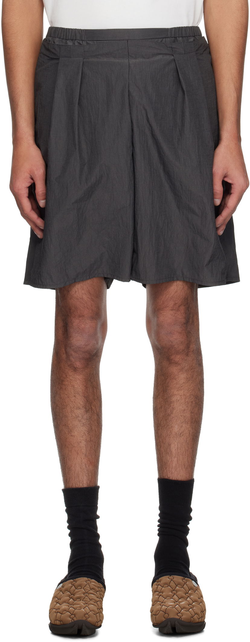 Шорти ADER ERROR ADER error 0202 Pleated Shorts Сірий | BO01SSBT0202DR