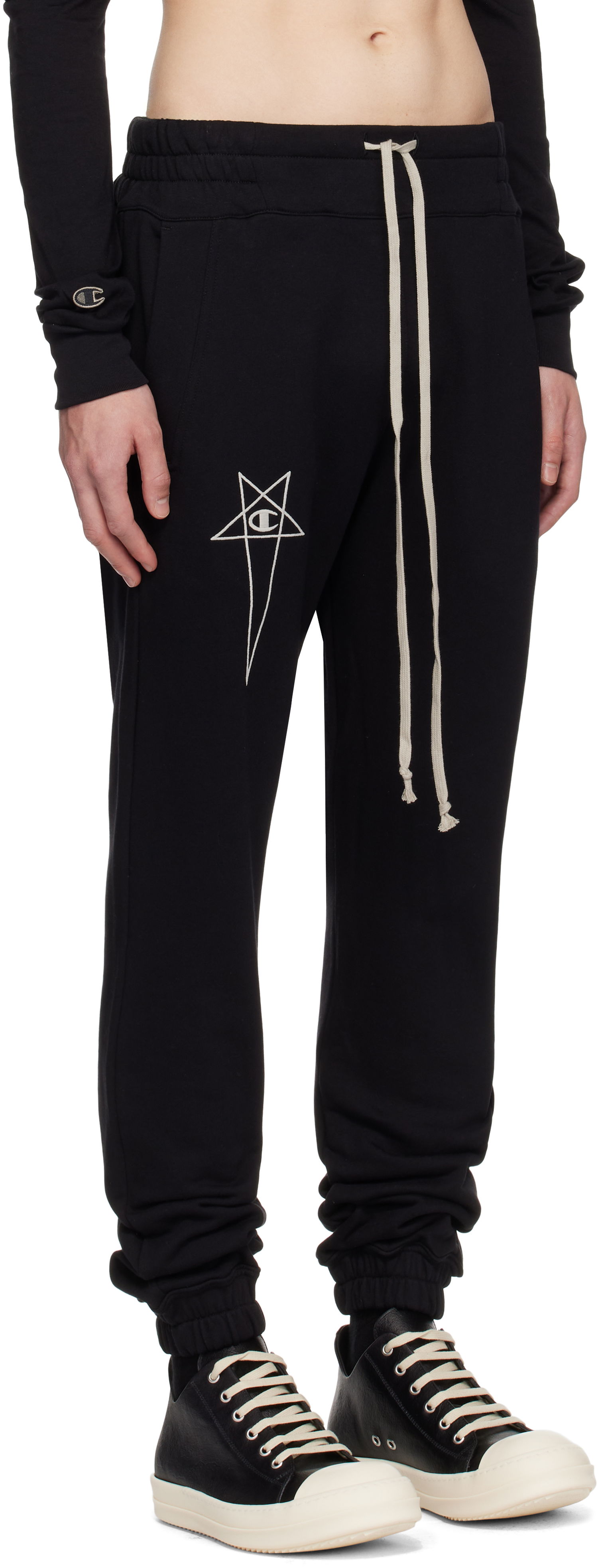 Спортивні штани Rick Owens Rick Owens Champion Edition Joggers чорний | CM01E1685 CHFE FELPA, 1