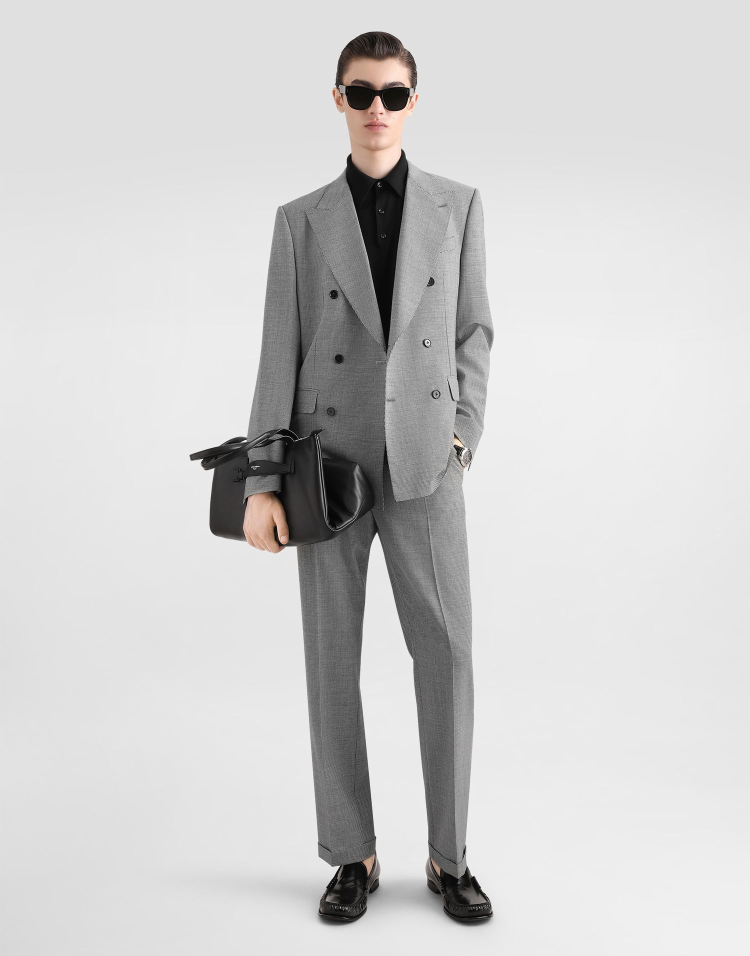Штани Dolce & Gabbana Dolce & Gabbana Tailored Wool Houndstooth Pants Сірий | GP0B8TFQ2OIS0984, 1