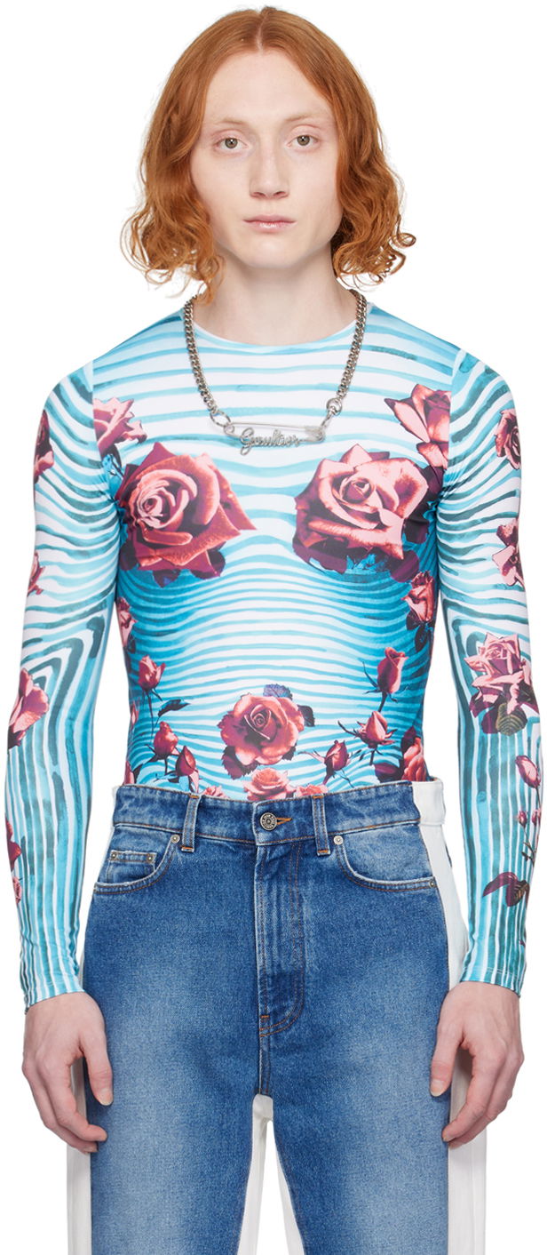 Футболка Jean Paul Gaultier Floral Long Sleeve T-Shirt Різнокольоровий | 24/25-U-TO186-J551-503001