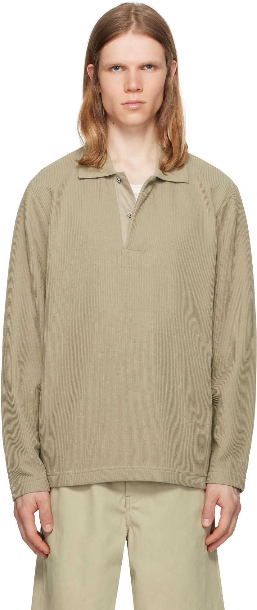 Сорочка поло NORSE PROJECTS Norse Projects Ruben Double Face Long Sleeve Polo Зелений | N10-0214